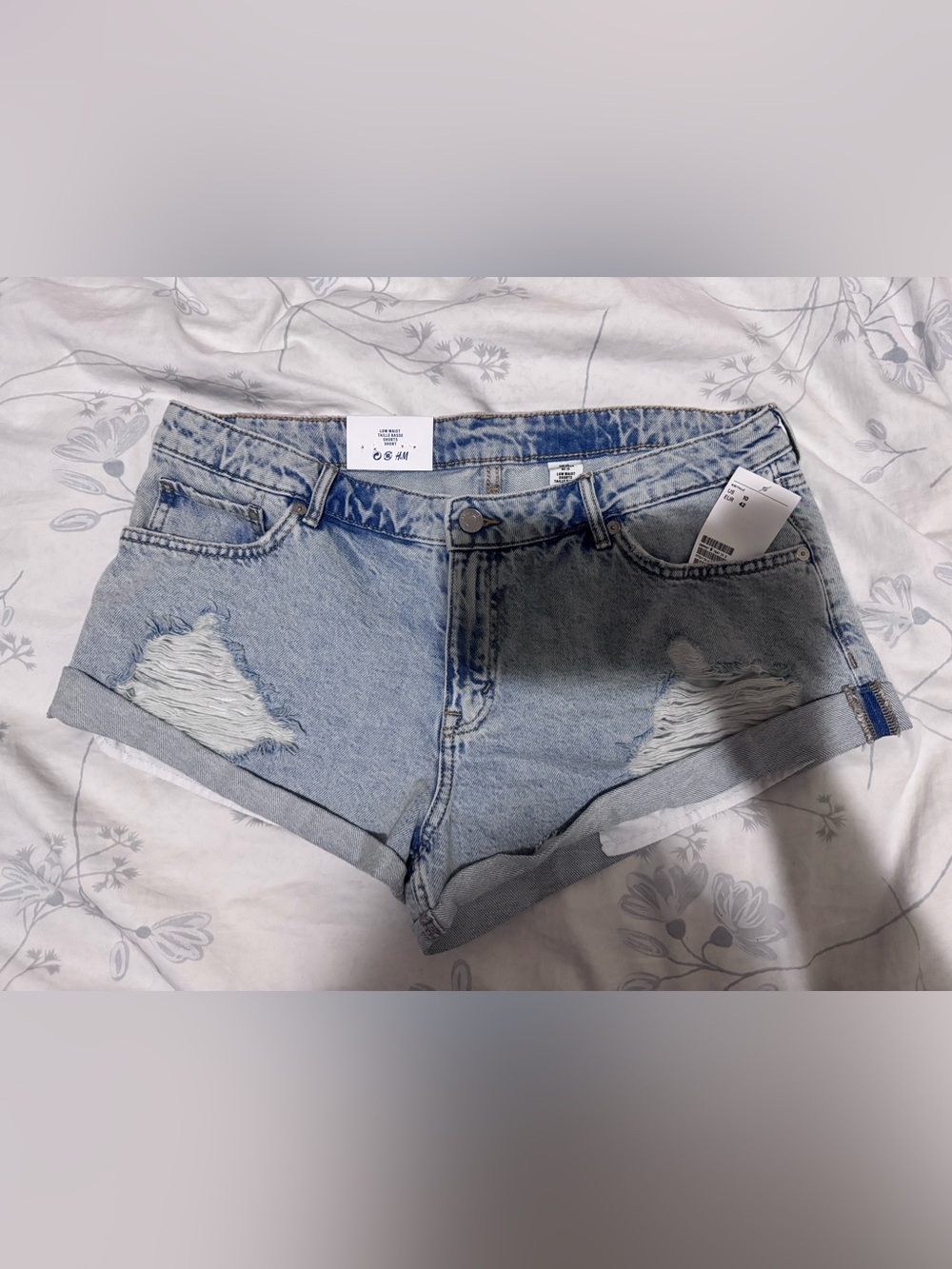 H&M Women Low Waist Taille Basse Shorts (Size: 10)